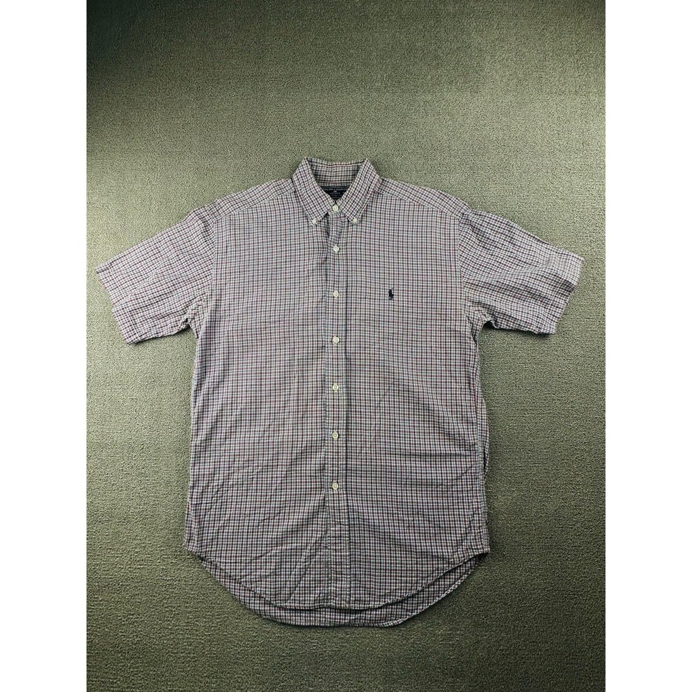 Y2K Ralph Lauren Sport Shirt Men S Multi Color Plaid Cotton Preppy Workwear